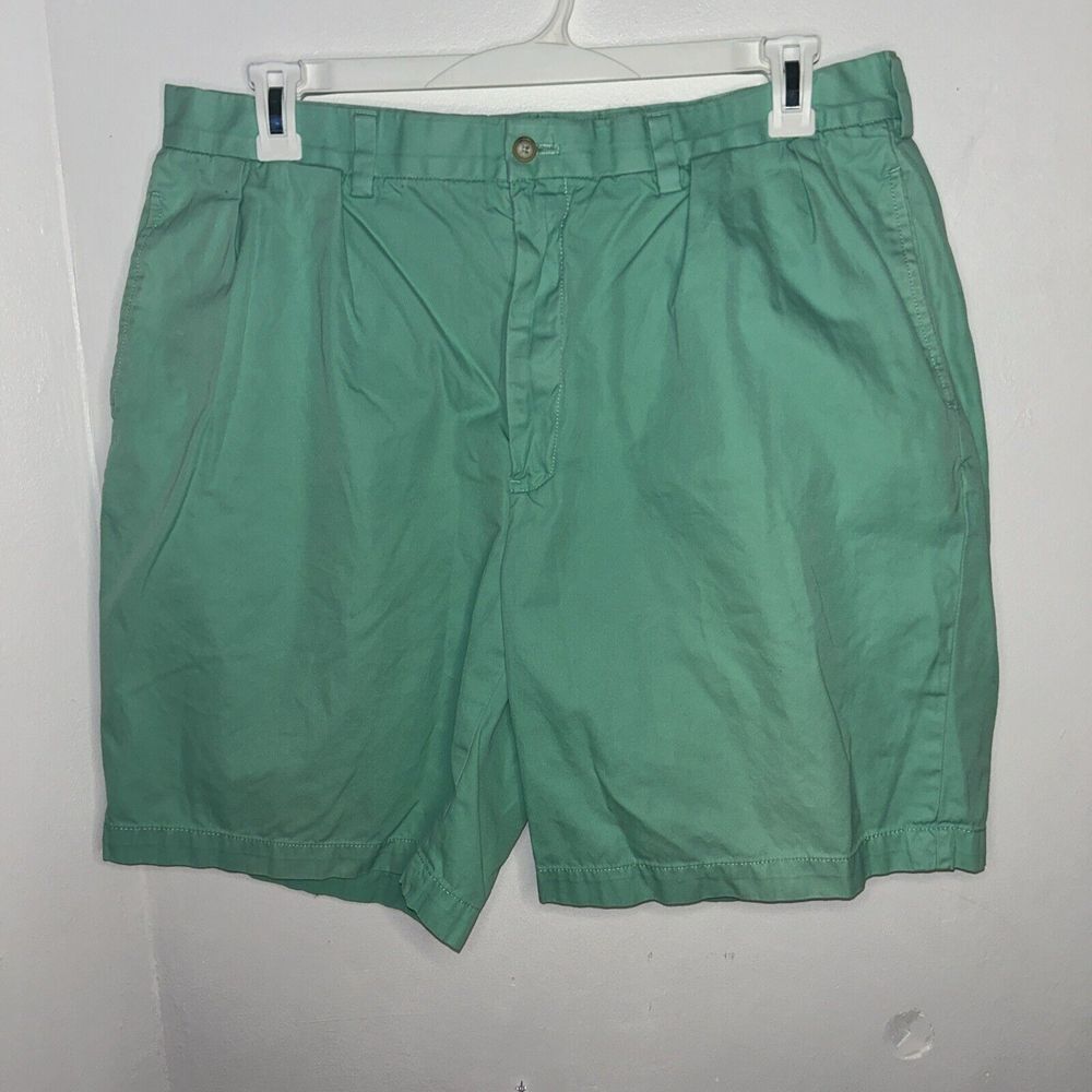 VTG‎ Polo Ralph Lauren Golf Shorts Mens Size 38 Green Relaxed Pleated Front